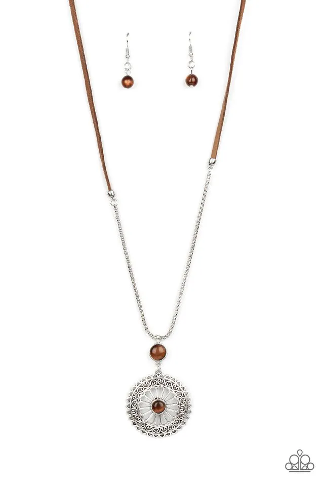 Paparazzi Necklace ~ Where No MANDALA Has Gone Before - Brown