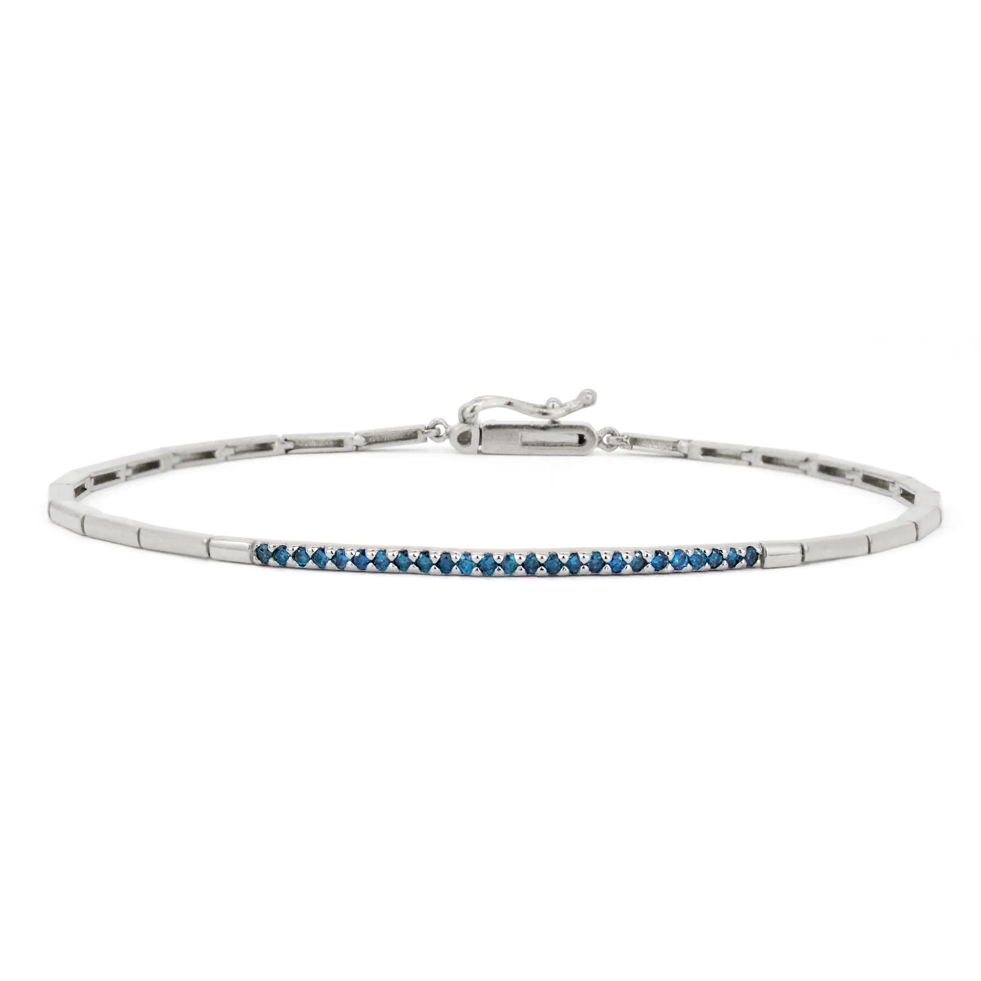 Pavé Diamond 14K Geometric Link Bracelet