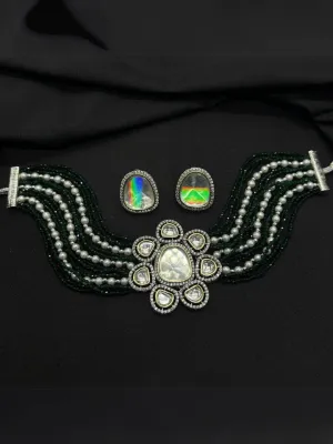 Pearl Beaded Kundan Choker Set