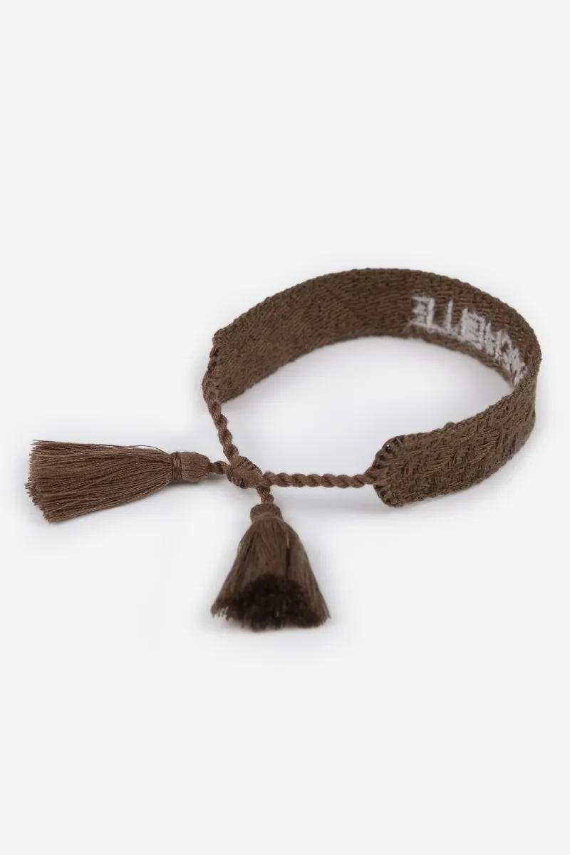 Personalised Woven Bracelet - Mocha