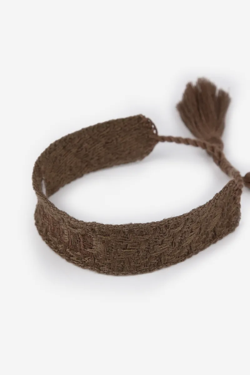 Personalised Woven Bracelet - Mocha