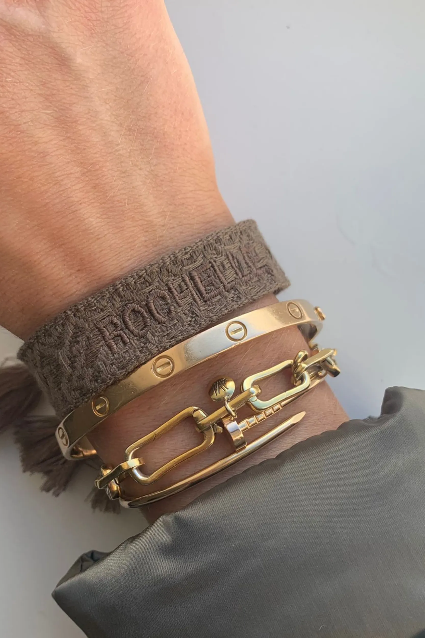 Personalised Woven Bracelet - Mocha