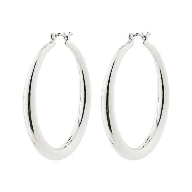 Pilgrim PRIYA recycled hoop earrings silver-plated