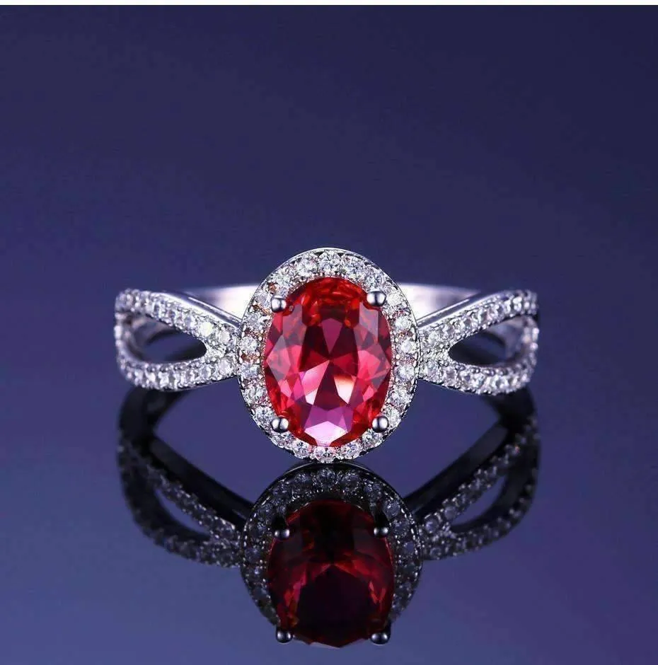 Pink Tourmaline Oval Cut 1.7CT IOBI Precious Gems Halo Ring