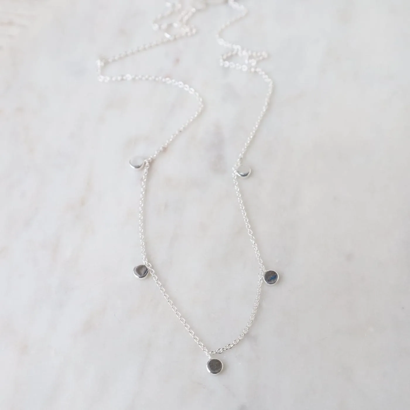 Polished Sterling Silver Confetti Necklace