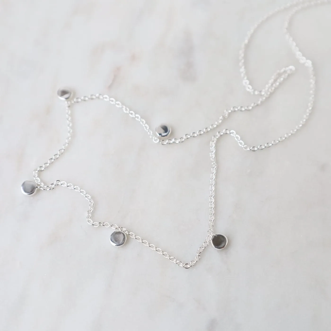 Polished Sterling Silver Confetti Necklace