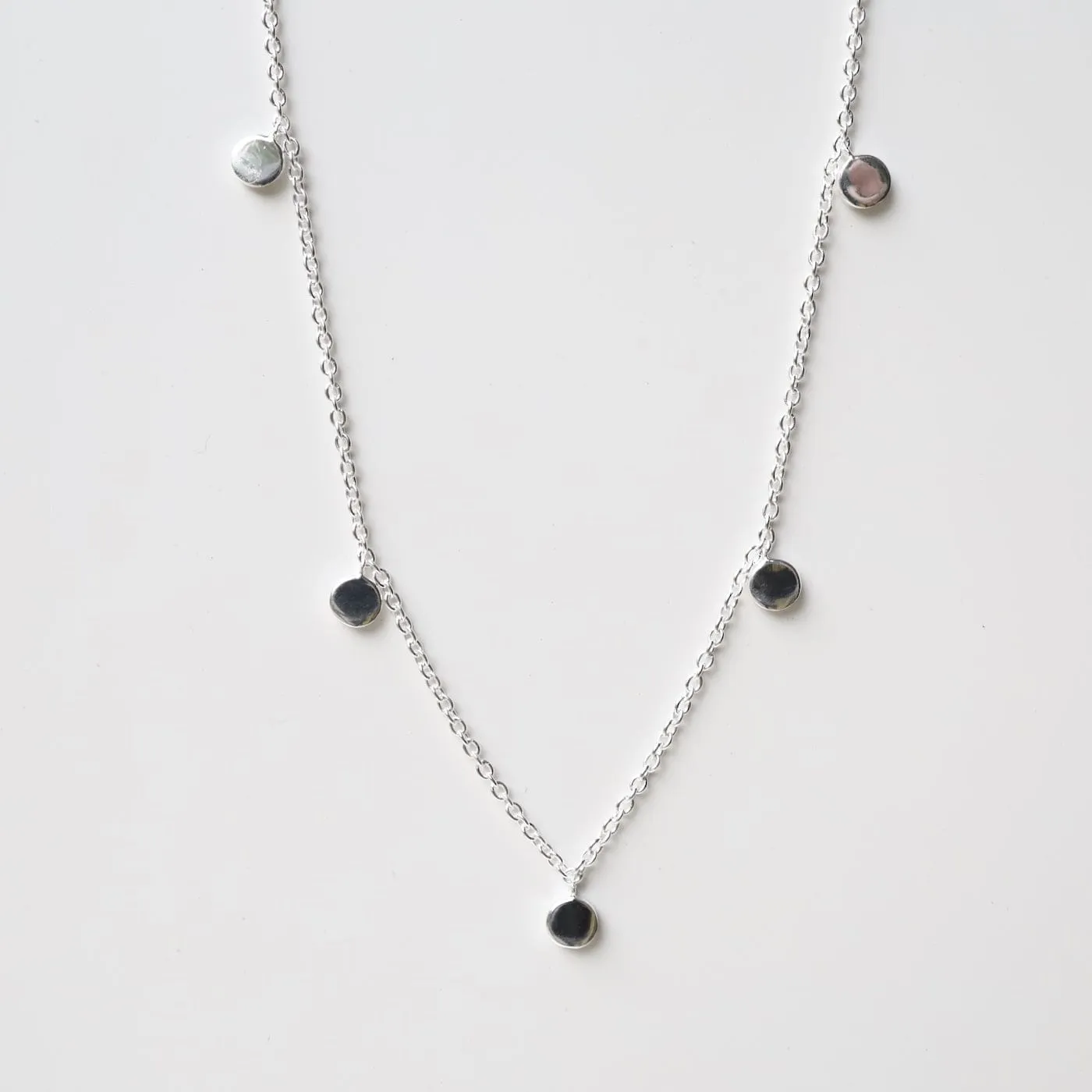 Polished Sterling Silver Confetti Necklace