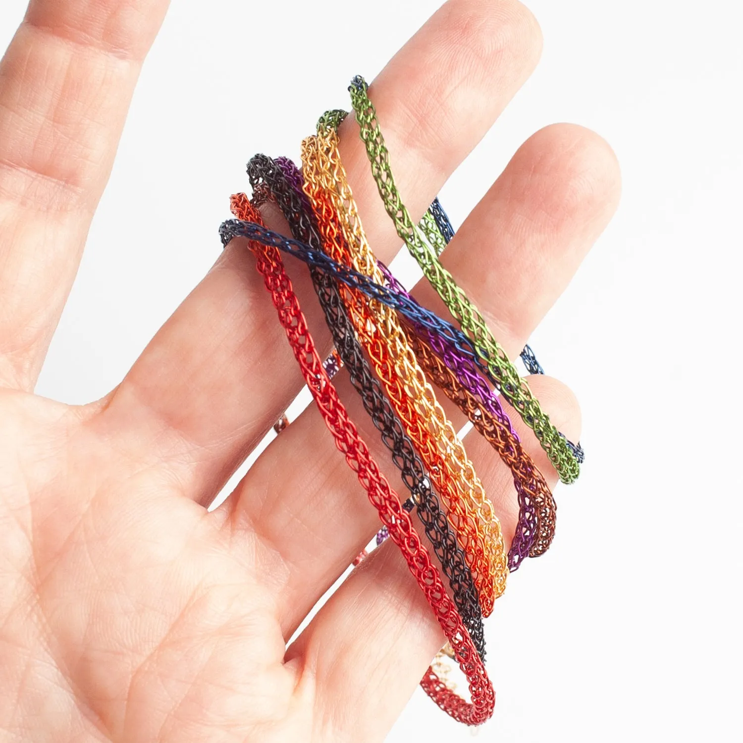 Rainbow BOHO Wire crochet bracelet