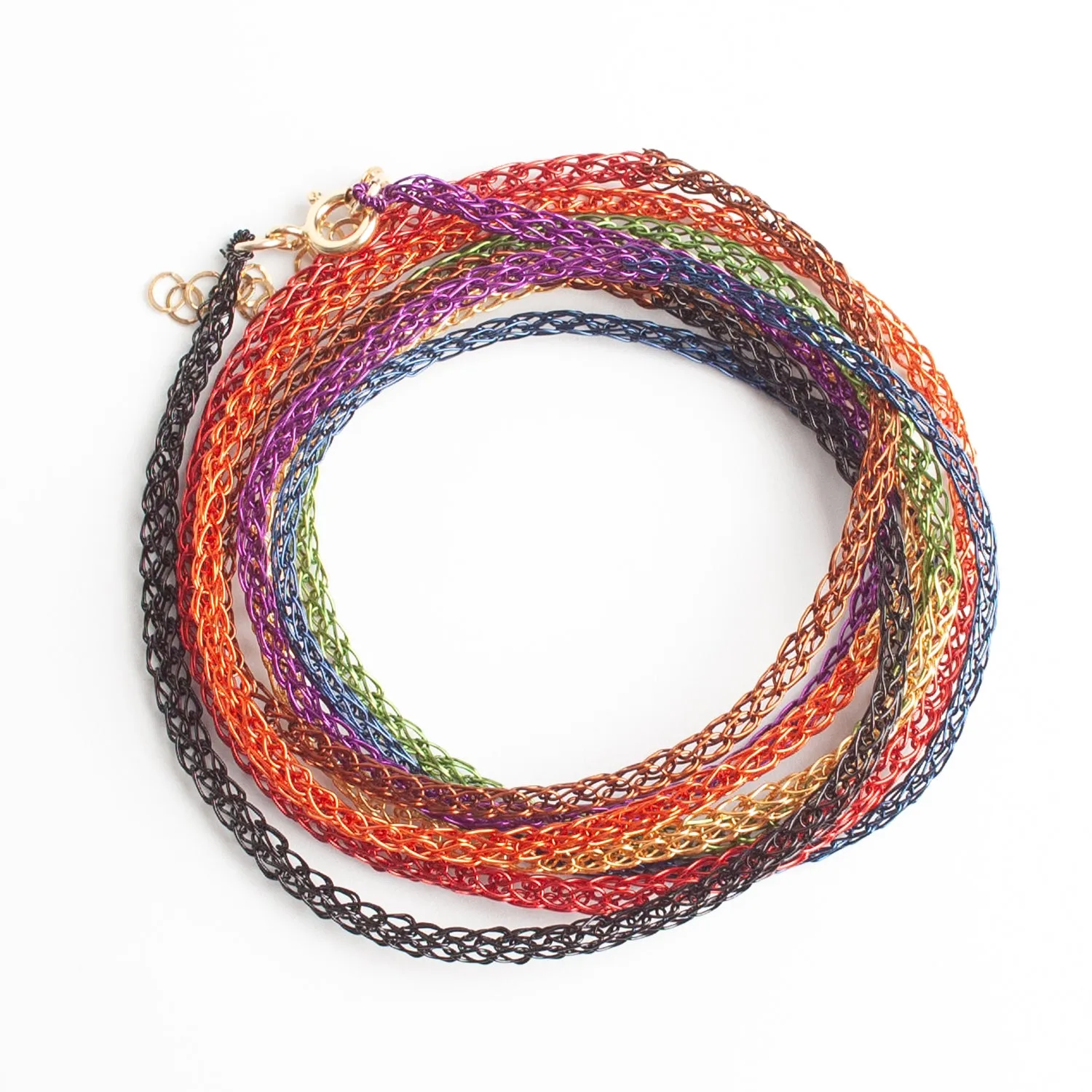 Rainbow BOHO Wire crochet bracelet