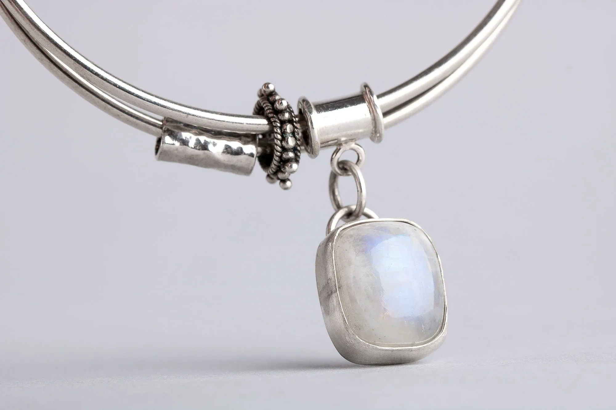 Rainbow Moonstone Bangle