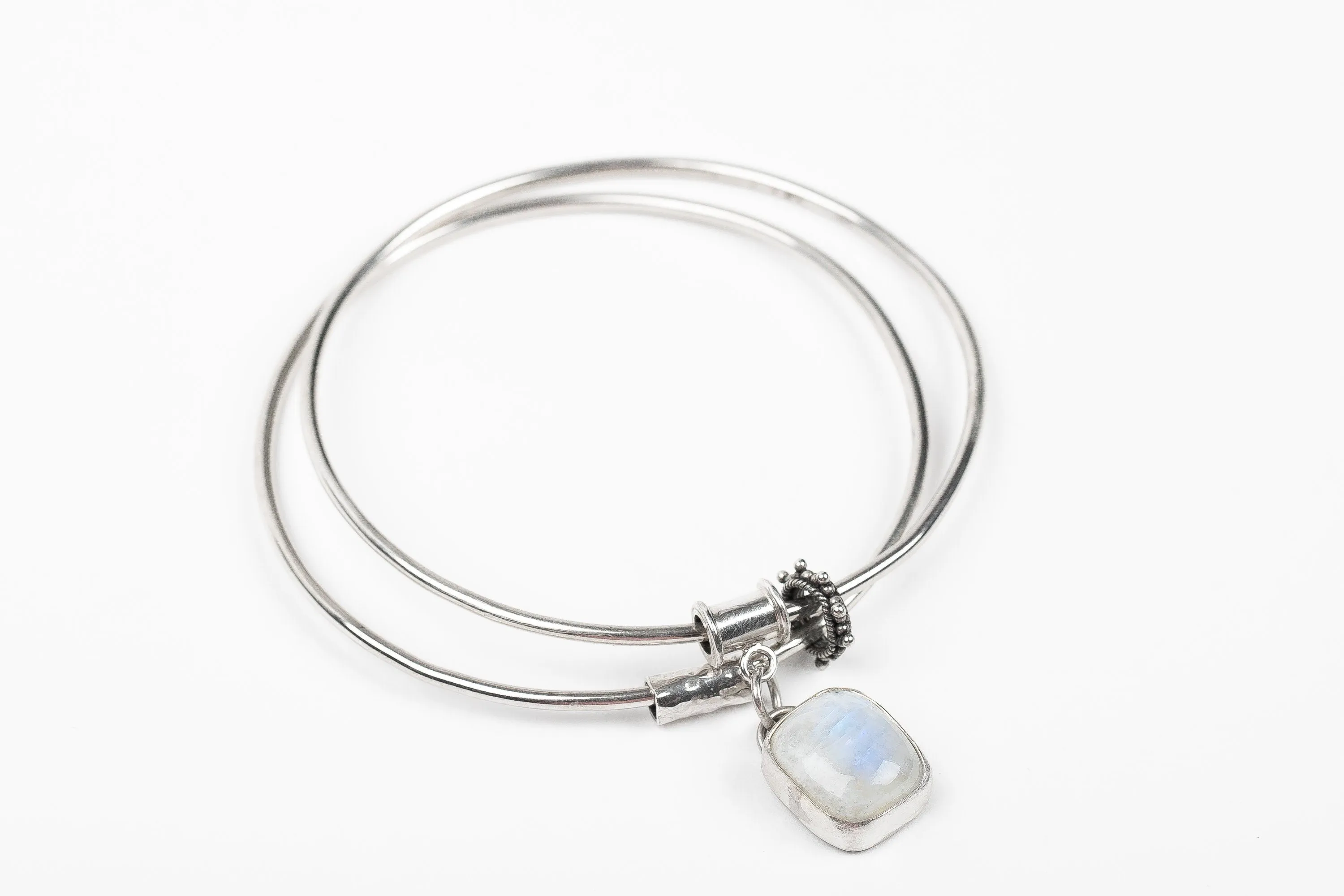 Rainbow Moonstone Bangle