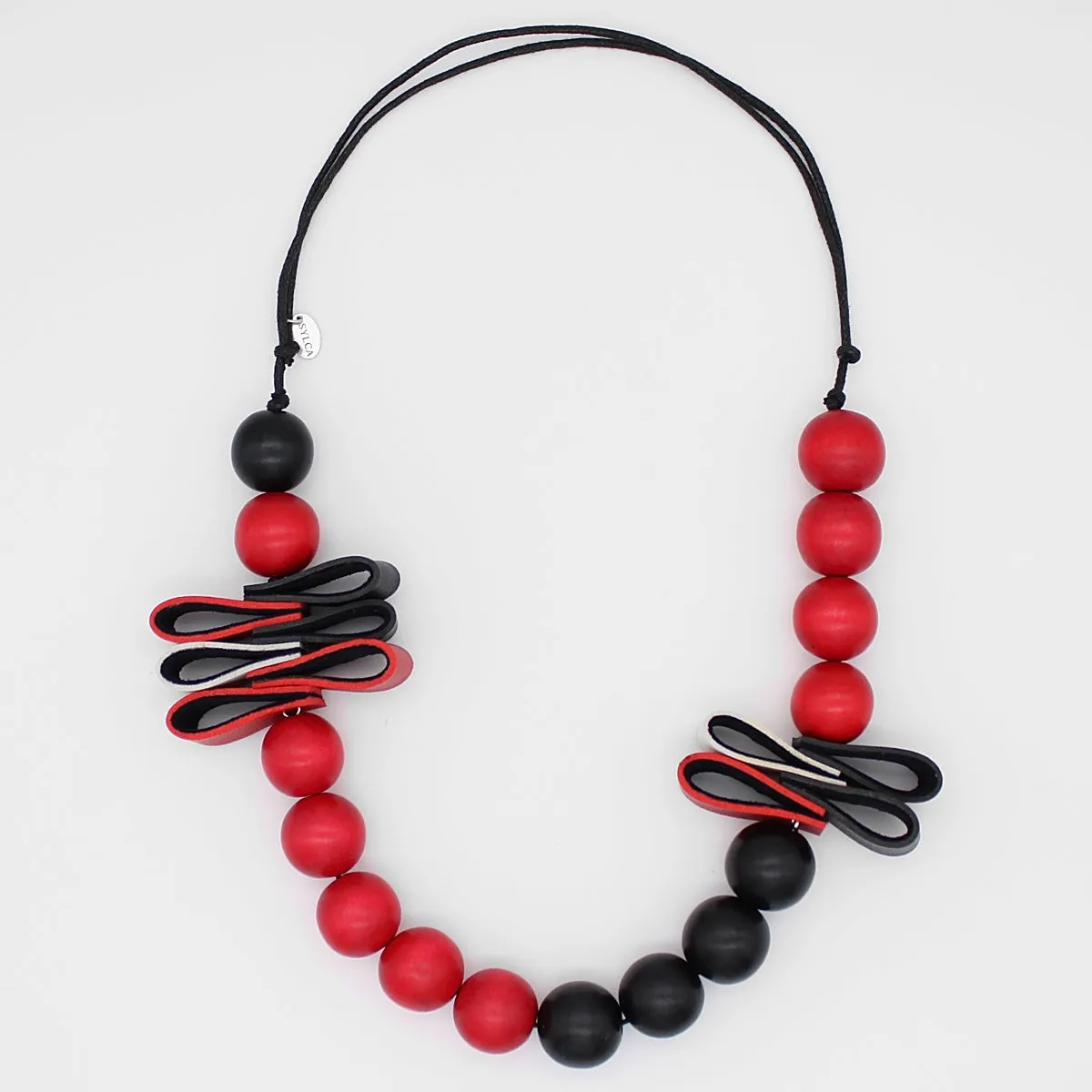 Red Rustic Fusion Statement Necklace