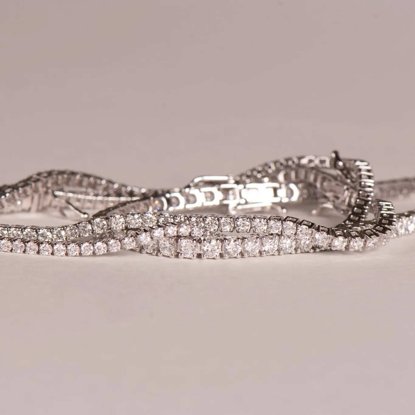 Round Tennis Bracelet White Gold