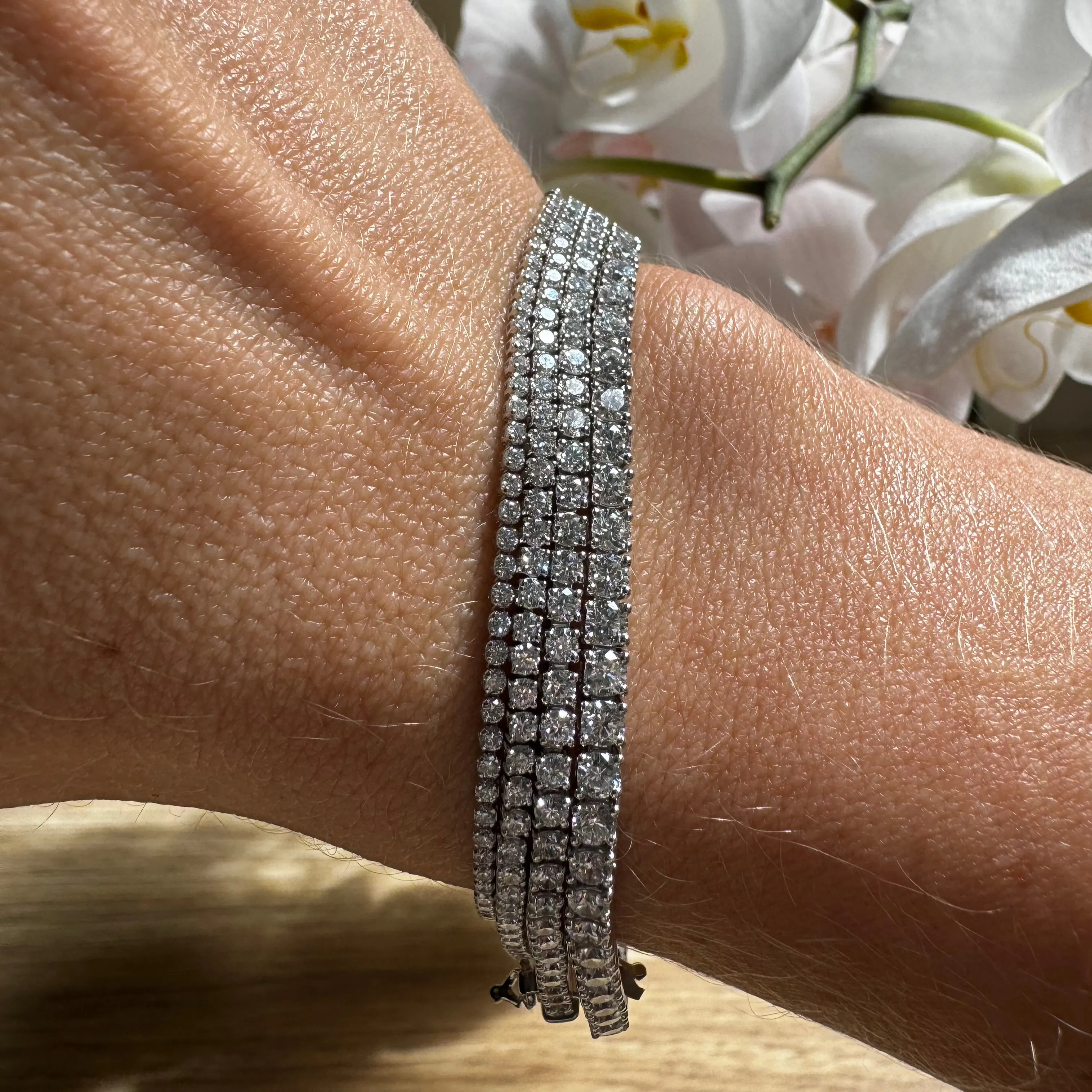 Round Tennis Bracelet White Gold