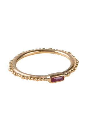 Ruby Crown Stacker Ring