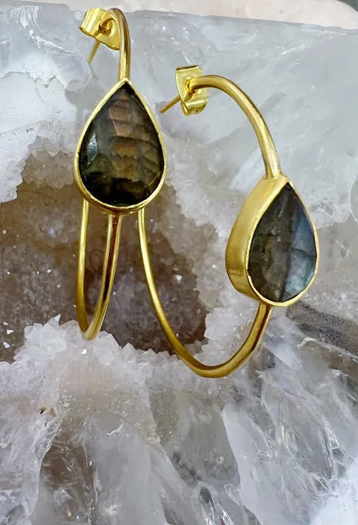 Sarabeth Earrings-Smokey Quartz