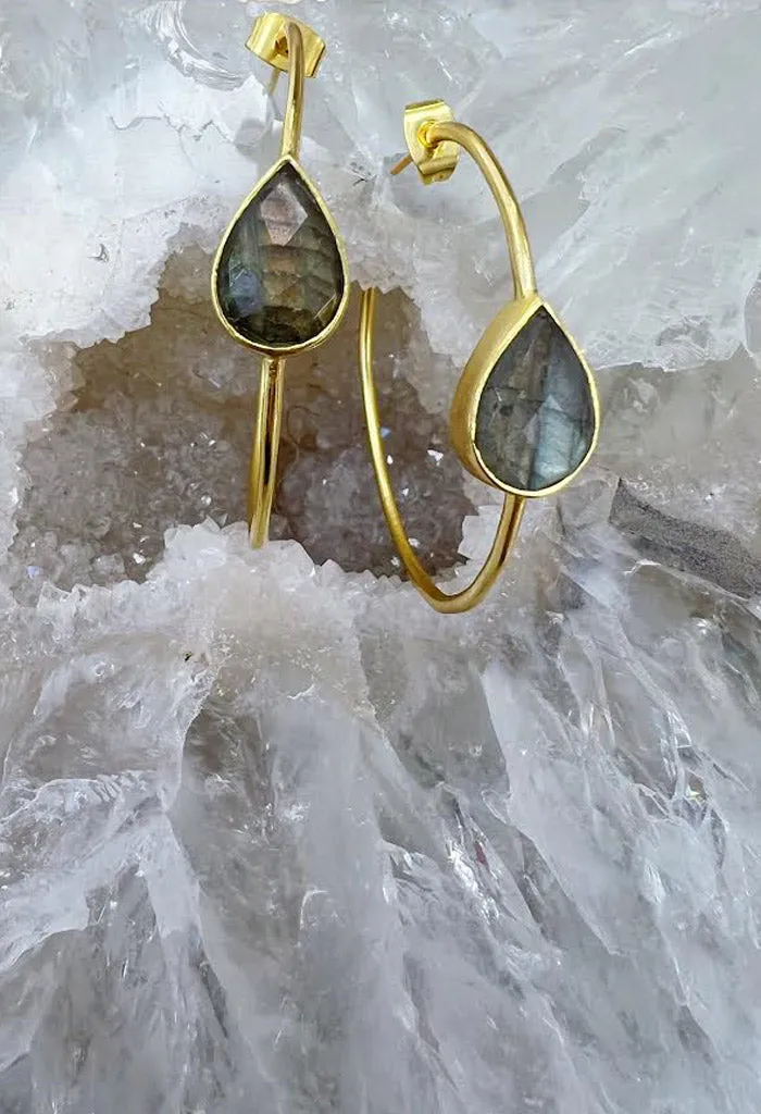 Sarabeth Earrings-Smokey Quartz