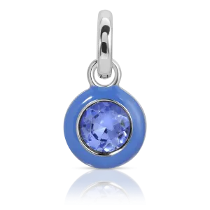 September Sapphire Birthstone Charm - Round