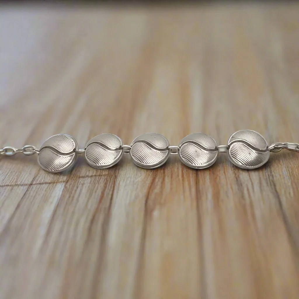 Serenity Silver Yin Yang Boho Bracelet