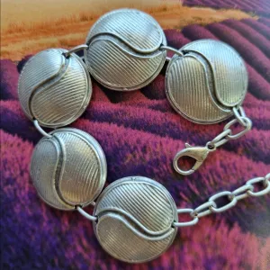 Serenity Silver Yin Yang Boho Bracelet