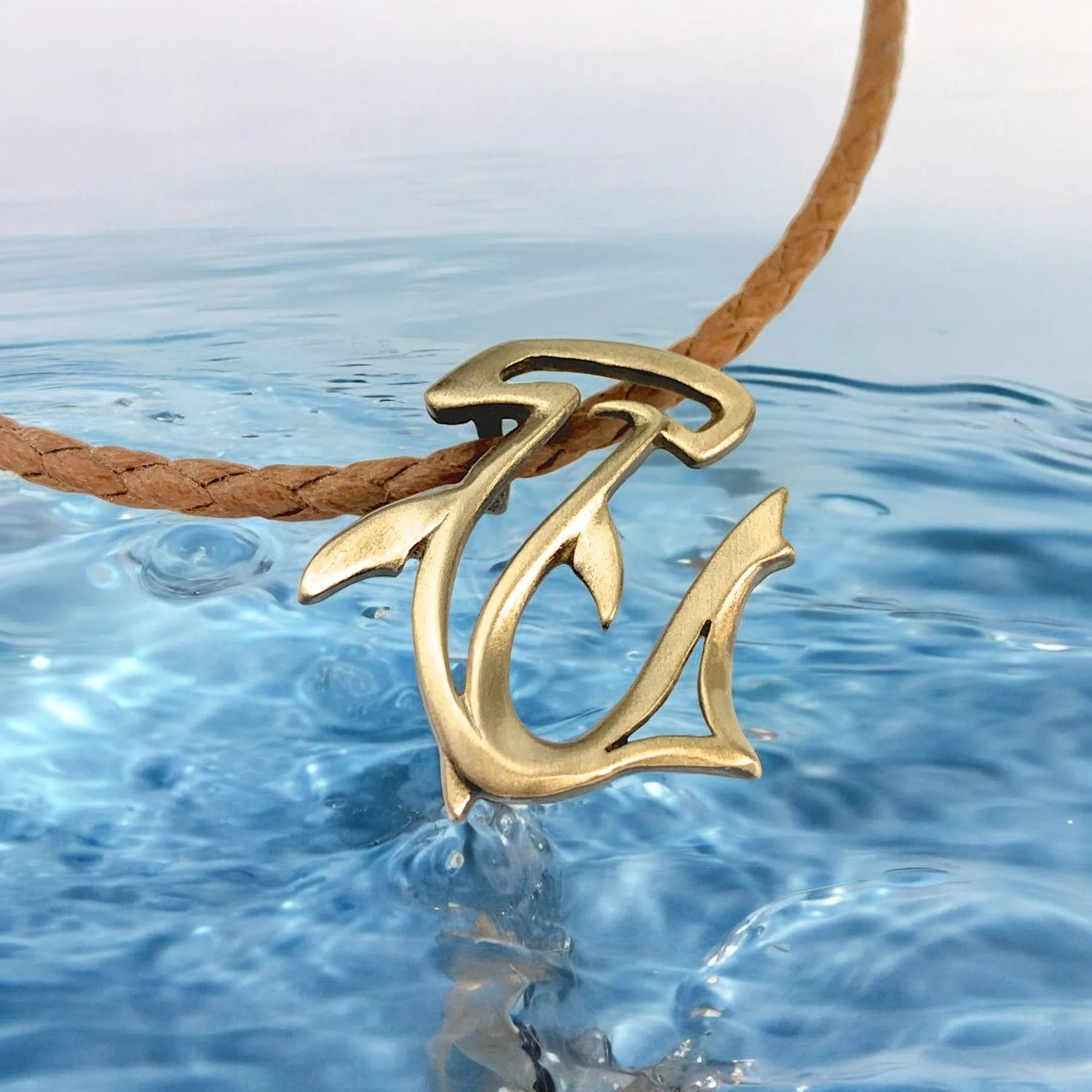 Shark Necklace for Men and Women- Bronze Hammerhead Shark Pendant for Men, Shark Jewelry for Women, Gifts for Shark Lovers, Scuba Diving Gifts