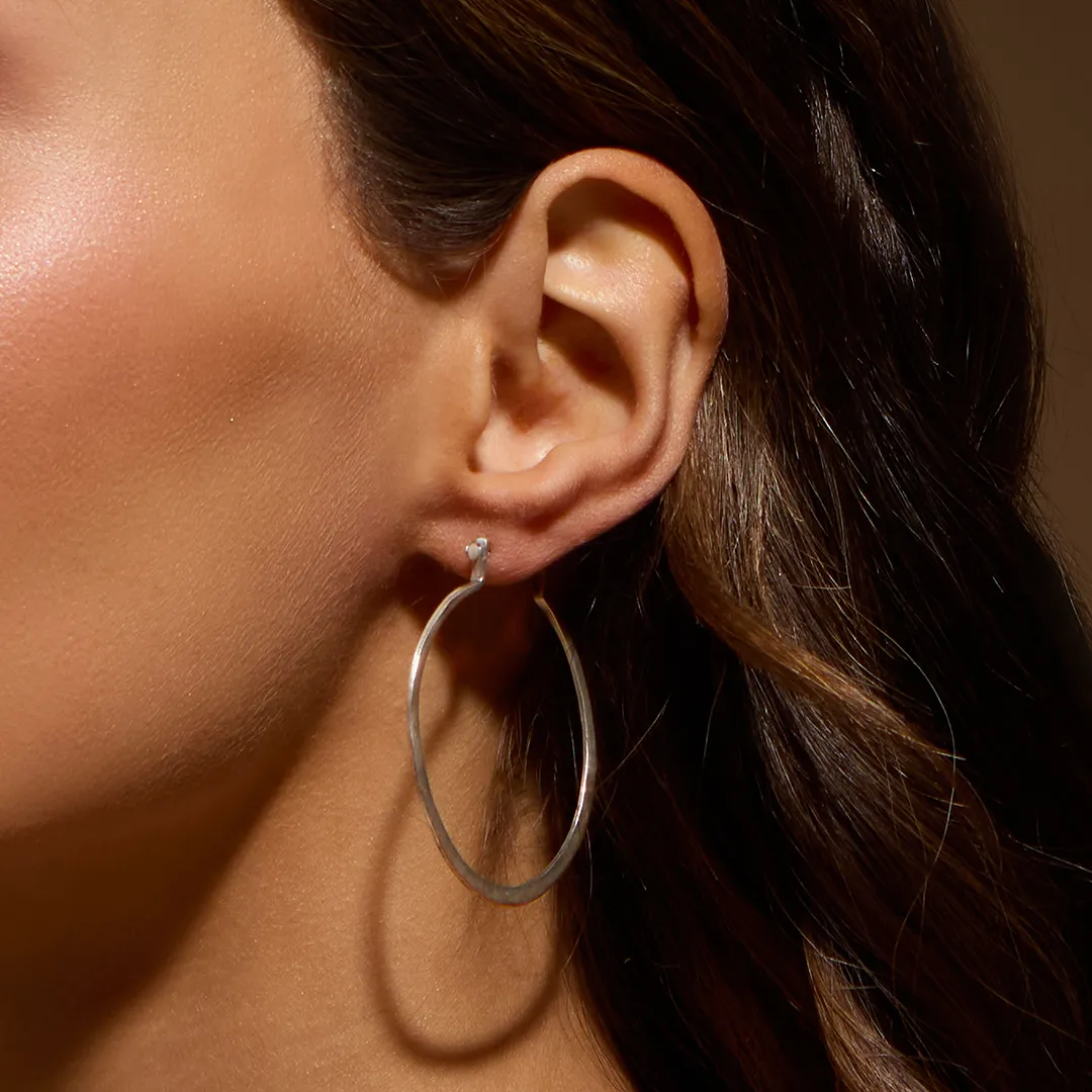 Silver Hoops Earrings