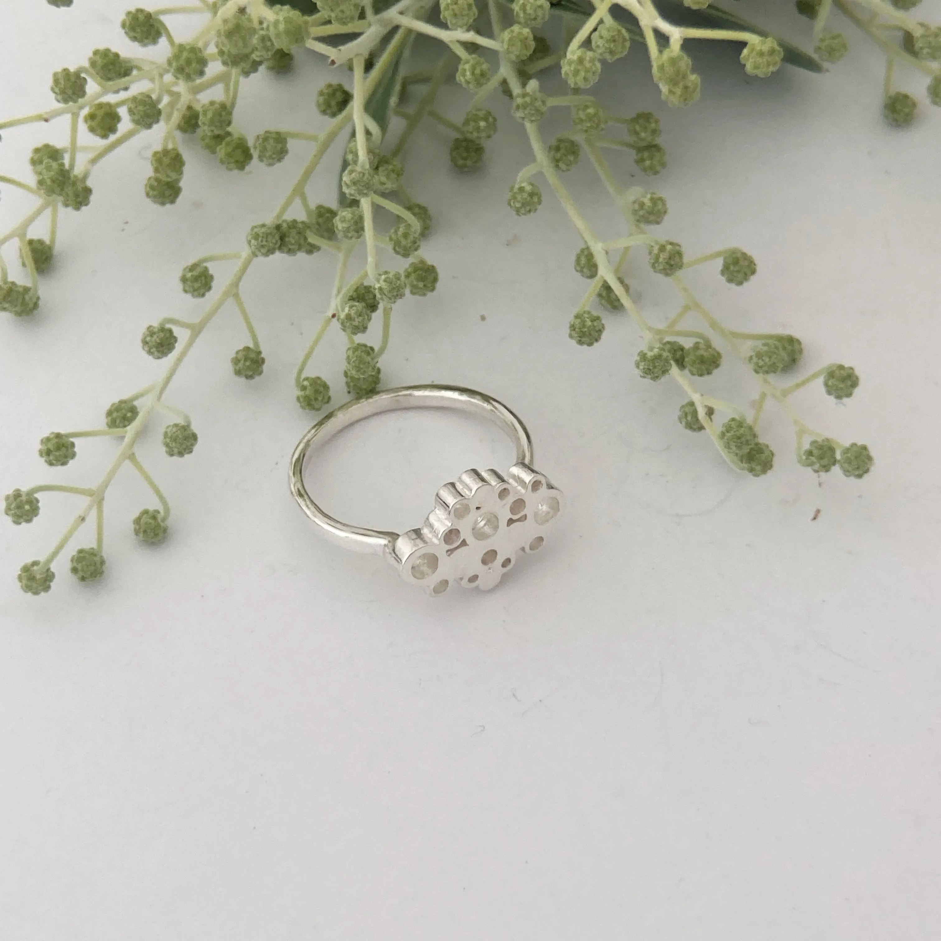 Silver Ring | Elegant Bubble Foam ring