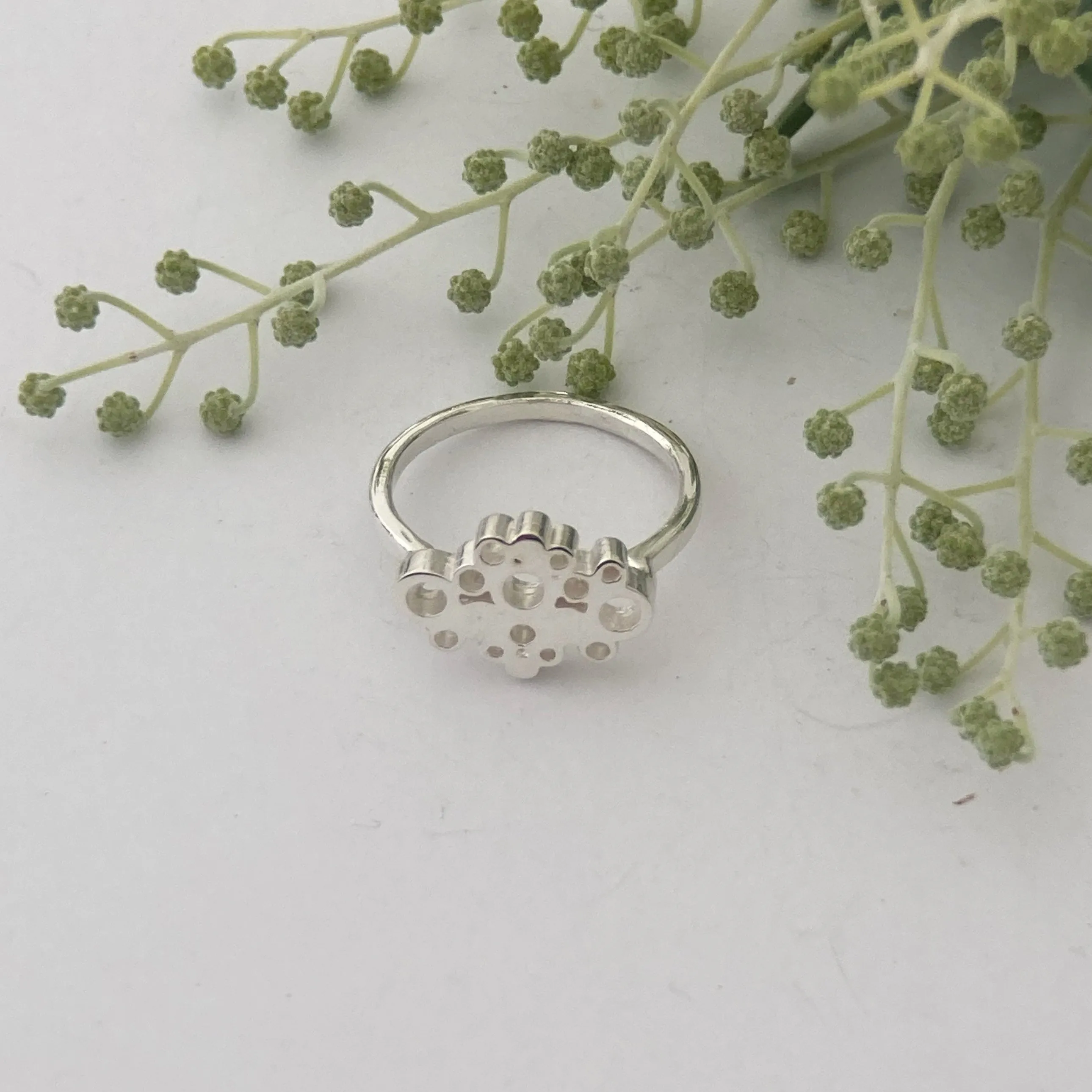 Silver Ring | Elegant Bubble Foam ring