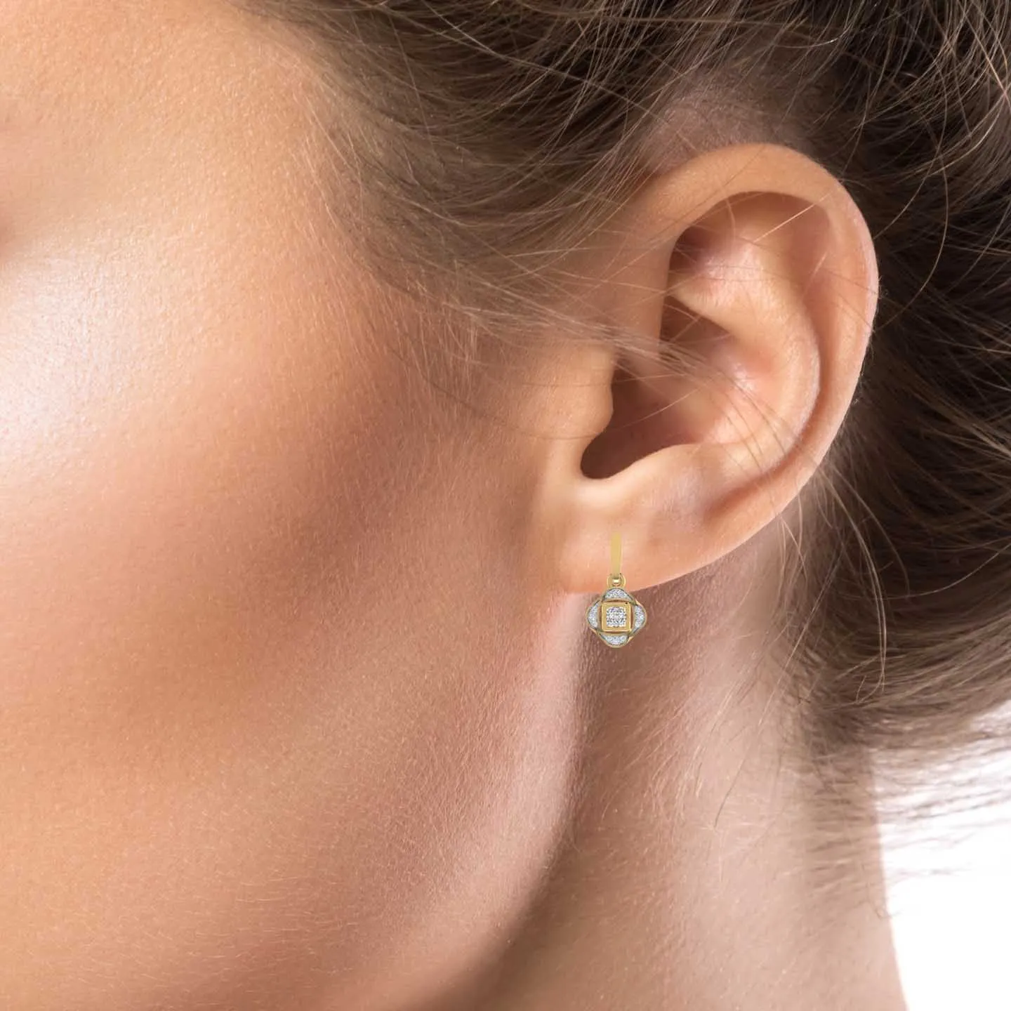 Silver Silhouette Drop Earring