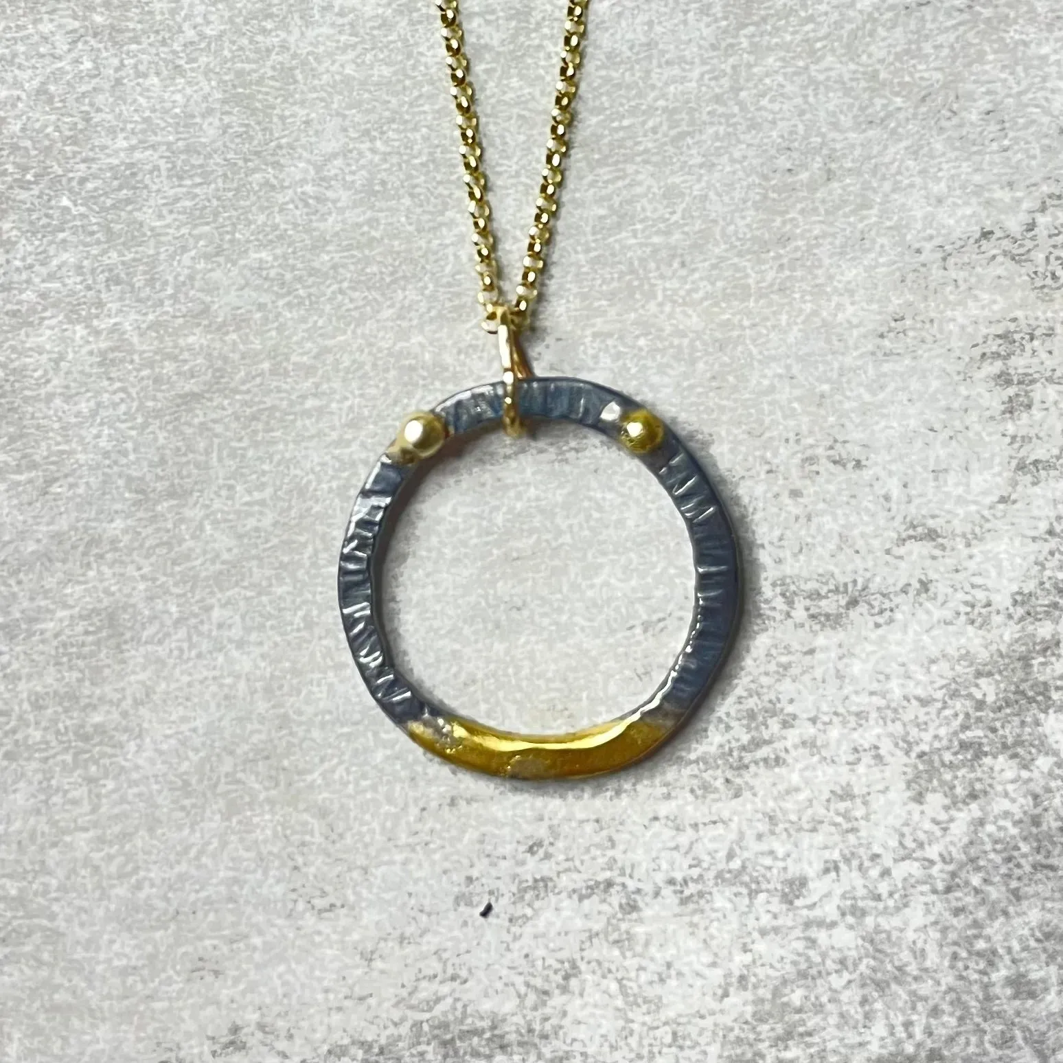 Simple Circle w 22KT Gold Gilding