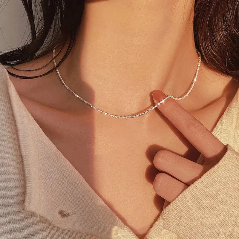 Simple Creative V-shaped Necklace For Women Flat Snake Chain Choker