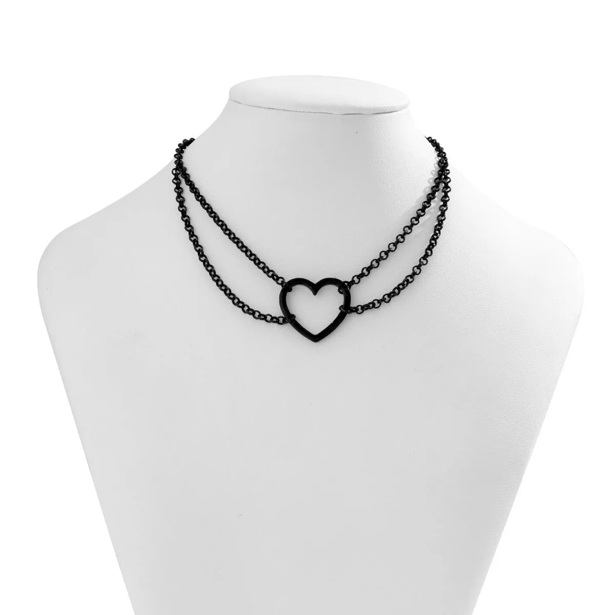 Simple Harajuku Style Geometric Love Short Collar Chain