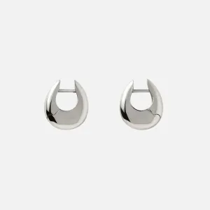 Sloping Hinge Hoop Earrings, Small