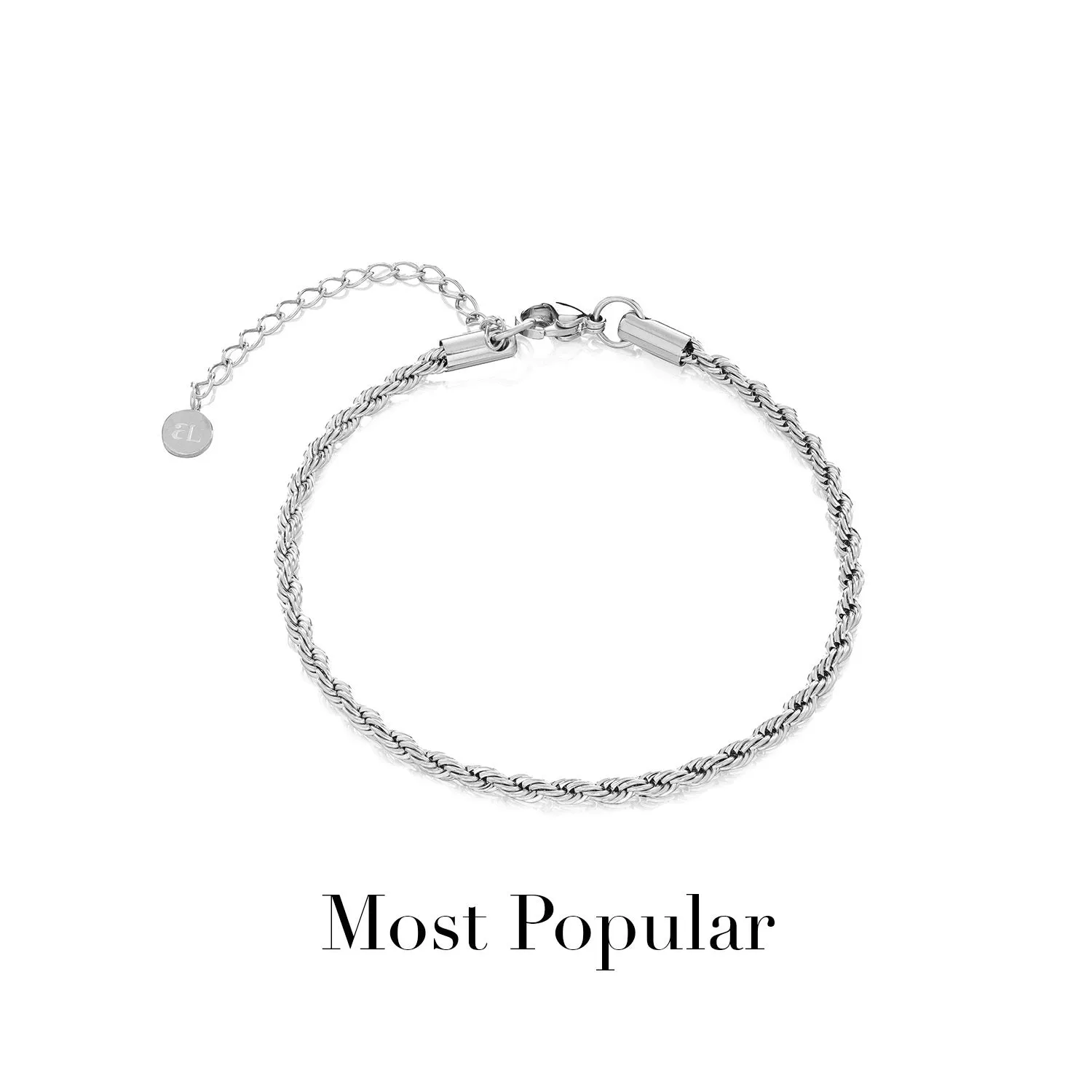 Small Rope Chain Bracelet (Silver)