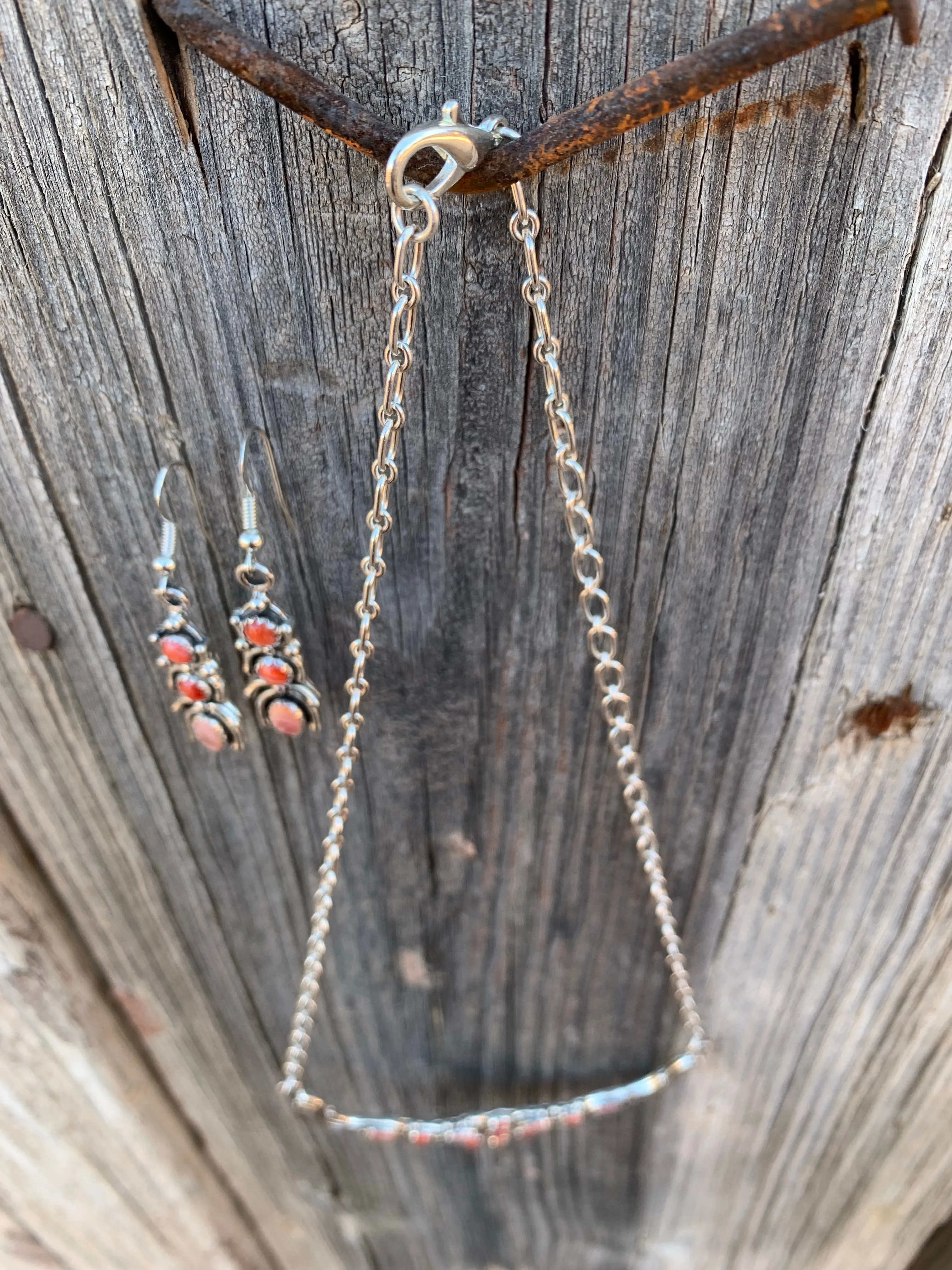 Spiny Shell necklace & earring set