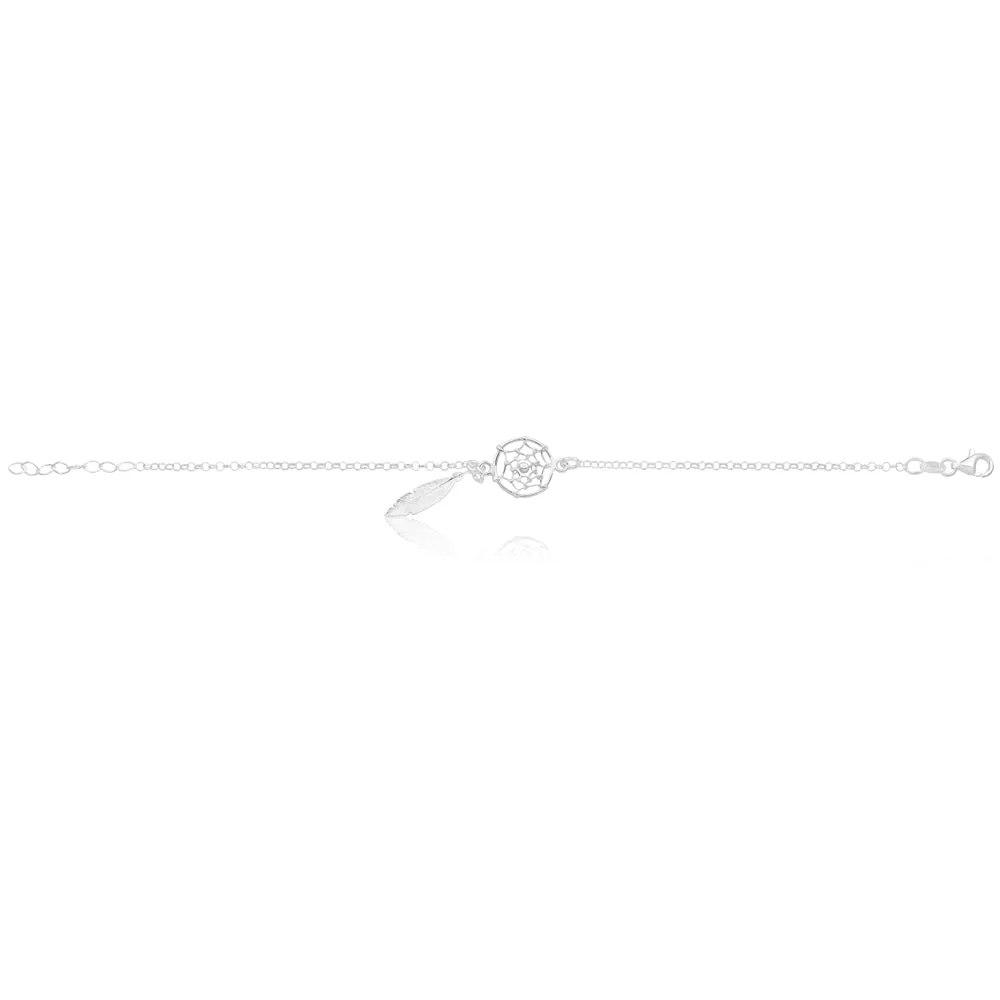 Sterling Silver 20cm Dreamcatcher Bracelet