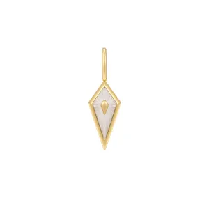 Sterling Silver & 14K Yellow Gold Plated Mother of Pearl Pendant by Ania Haie Jewelry