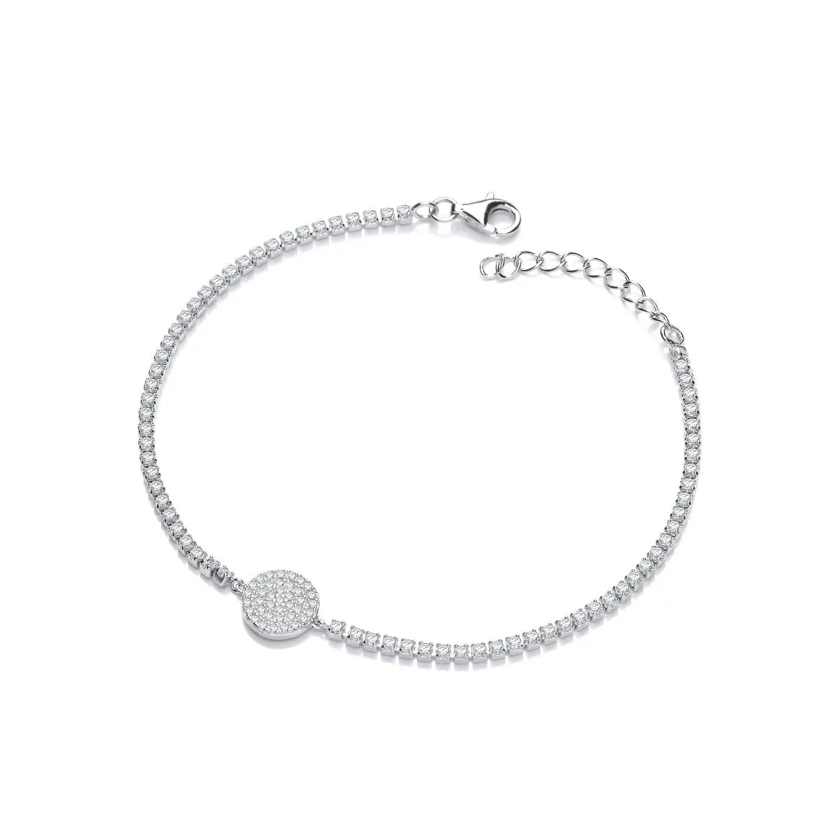 Sterling Silver CZ Friendship Bracelet