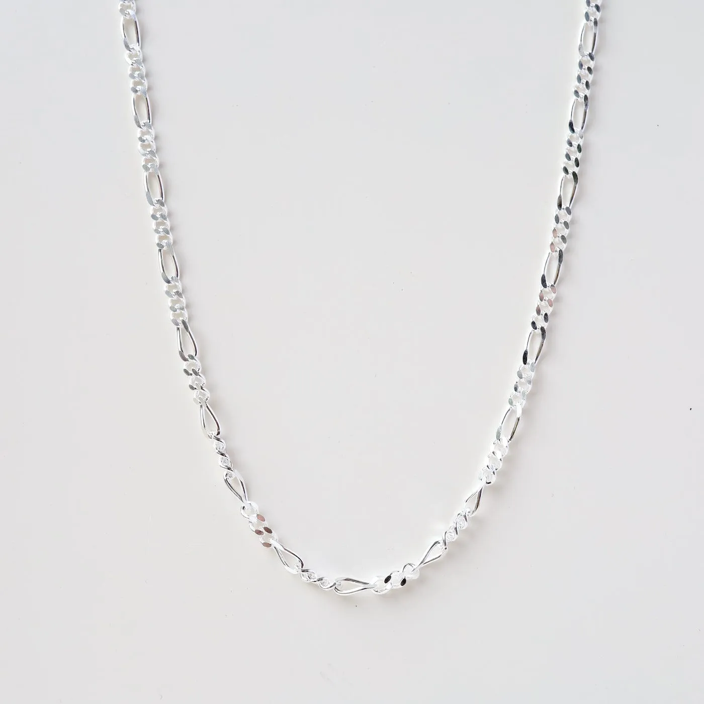 Sterling Silver Figaro Chain - 24"