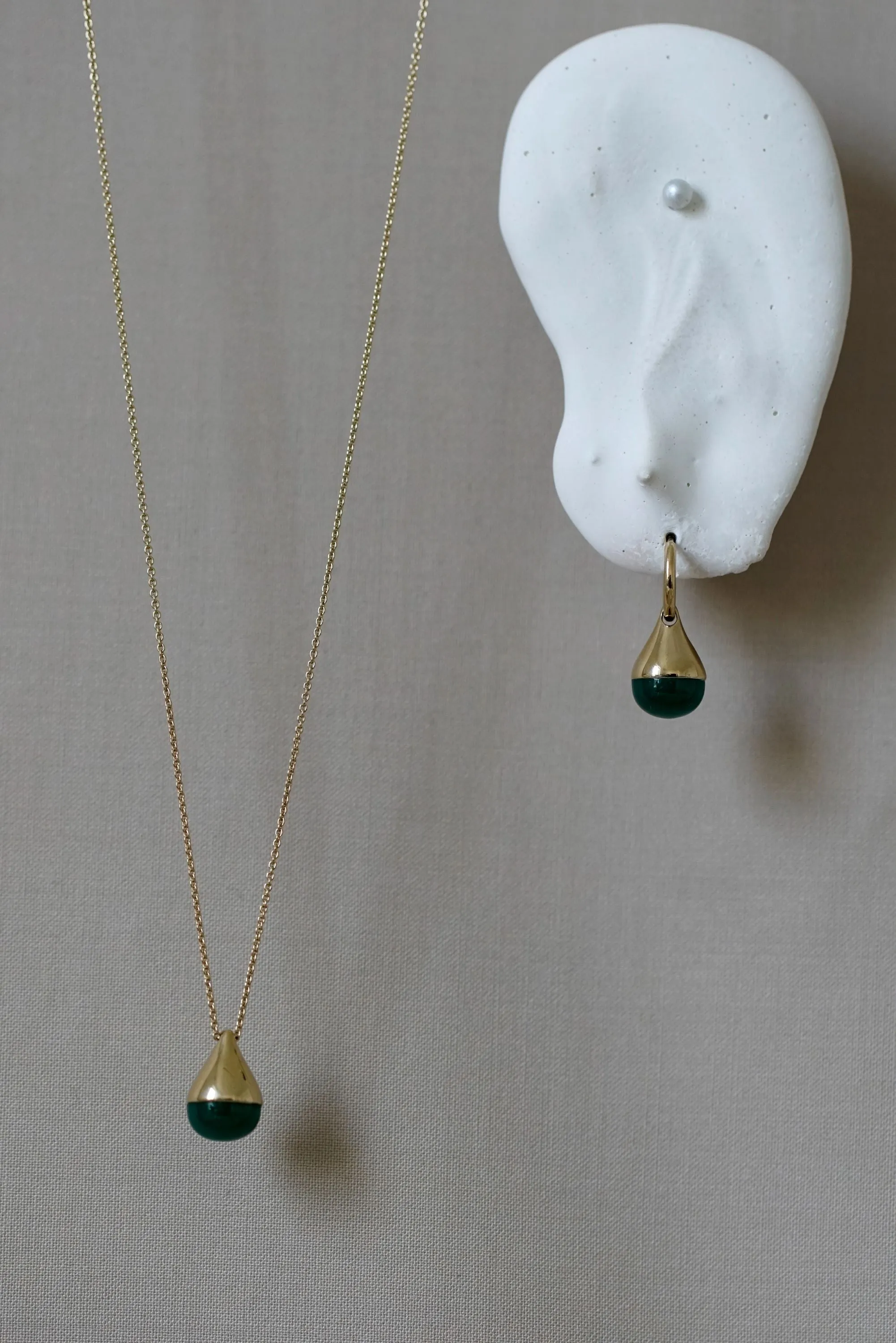 Stilla Green Onyx Earrings