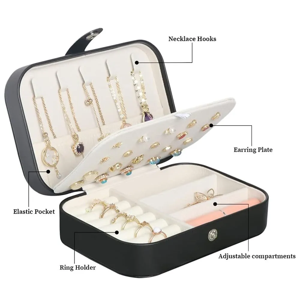 StitchesandTweed Trysch Travel Jewellery Box - Black