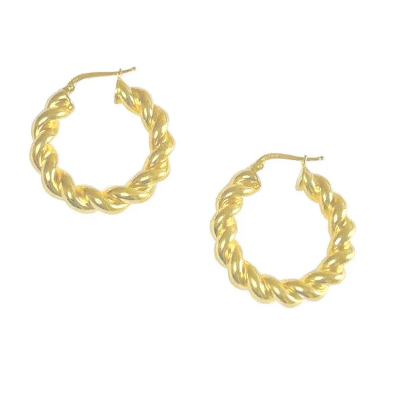 Swirl Chunky Hoop Earrings - Gold