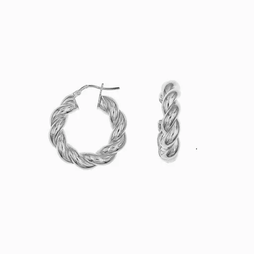 Swirl Chunky Hoop Earrings - Gold