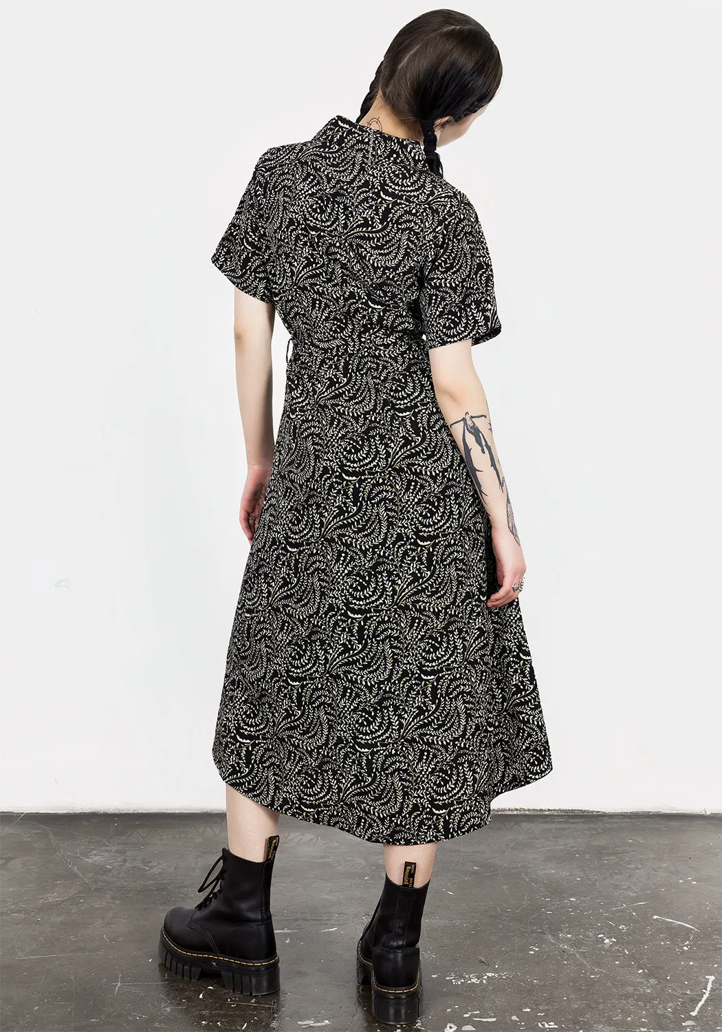 Tendril Midi Shirt Dress