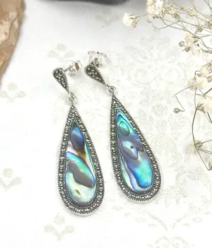 The Silver Marcasite Earrings (Sea-Shell)