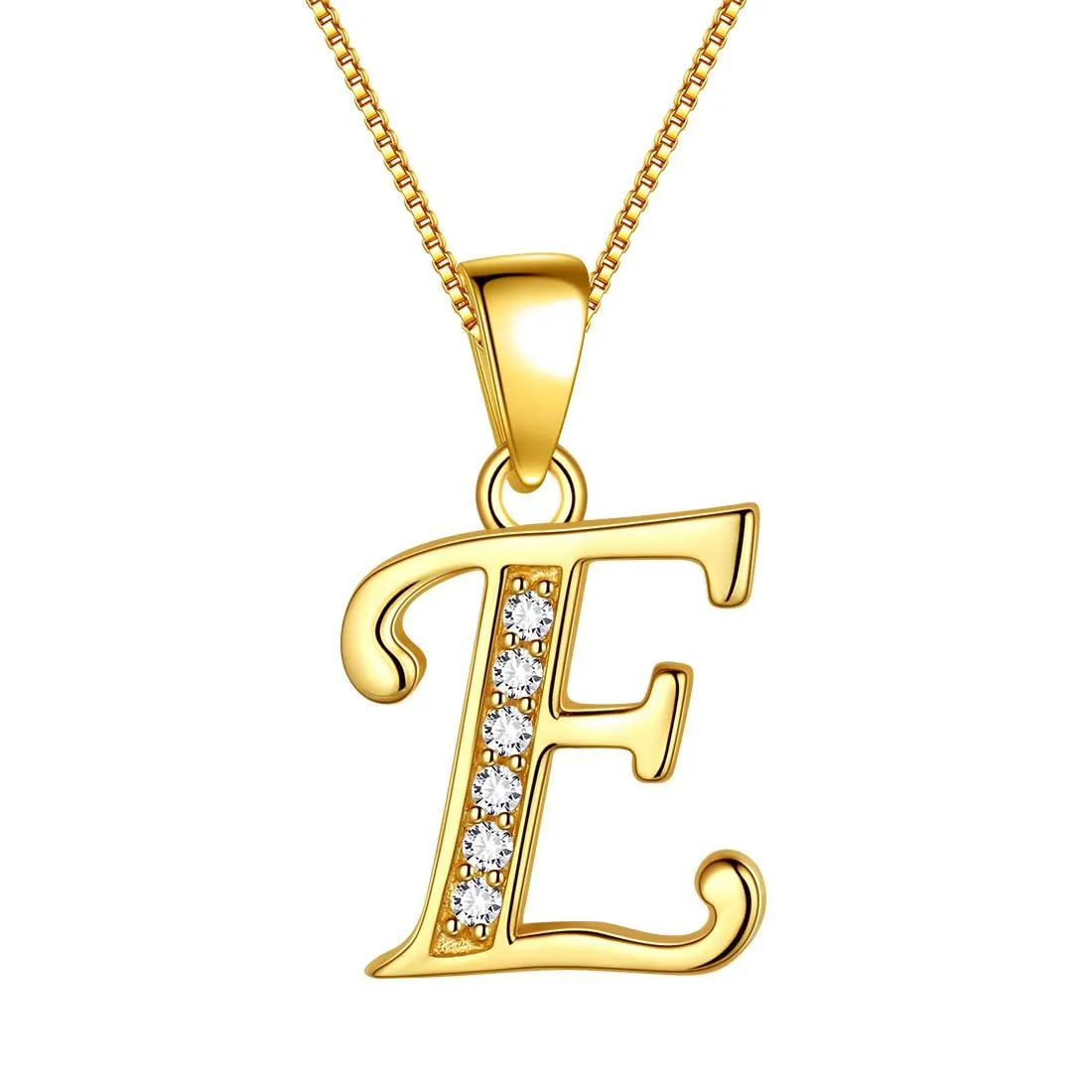 Tokyo Mart Letter E Initial Necklaces Pendant Women Men Name Jewelry Gift 925 Silver