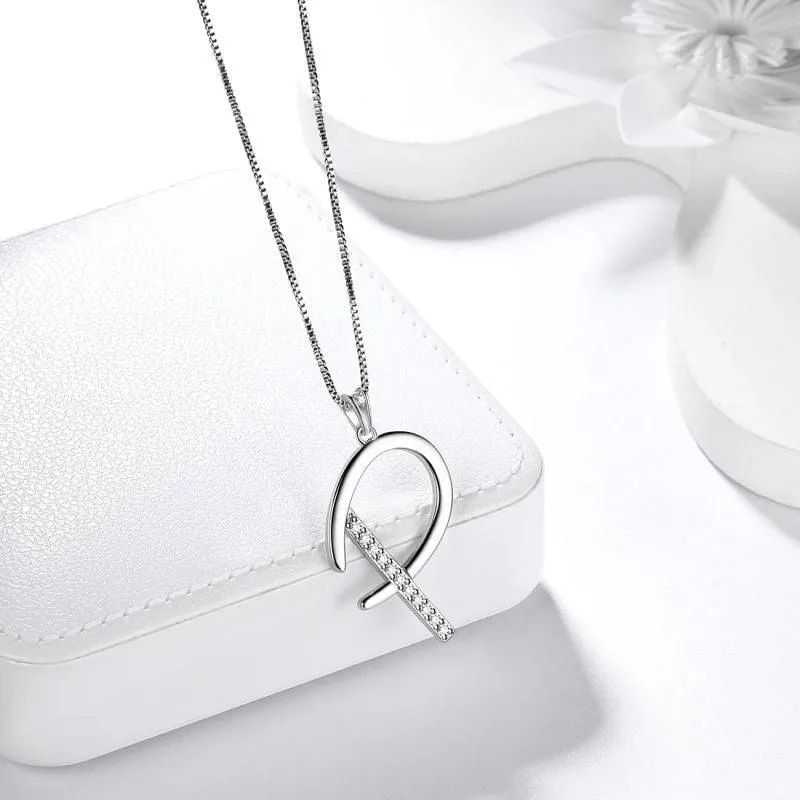 Tokyo Mart Letter Initial P Necklaces Pendant Women Girls Name Jewelry Gift 925 Sterling Silver