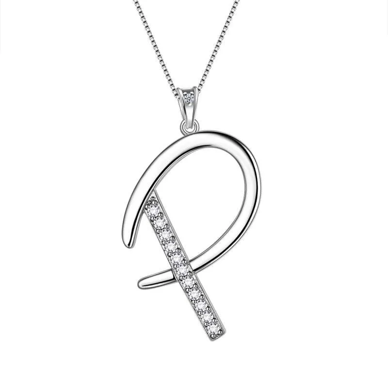 Tokyo Mart Letter Initial P Necklaces Pendant Women Girls Name Jewelry Gift 925 Sterling Silver