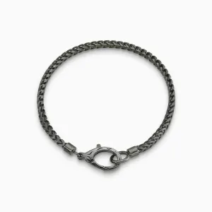 ULYSSES Burnished Silver Bracelet with Matte Chain and Polished Clasp