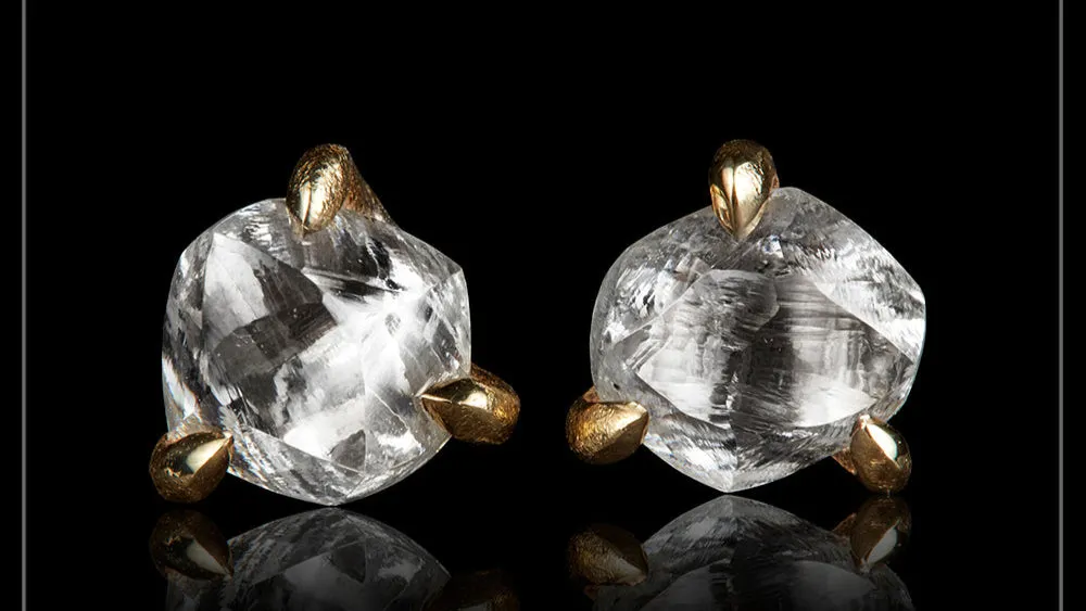 Understated Raw Diamond Earrings – 1.54 ct.